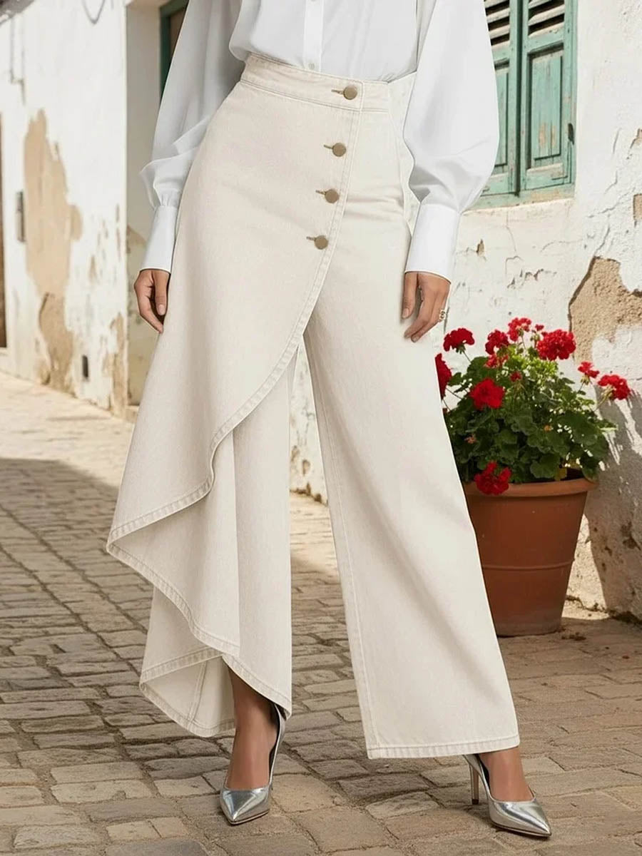 ✨✨Women's High-waisted Relaxed Fit Wide-leg Jeans With A Stylish Design.