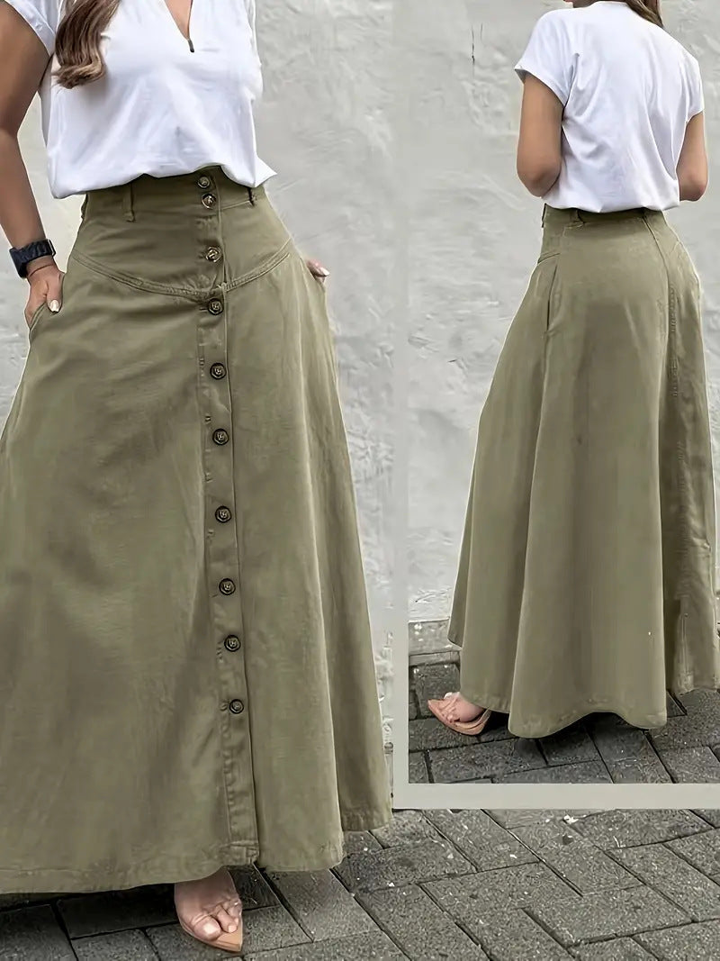 🔥Women's Casual And Fashionable A-line Cotton Skirt