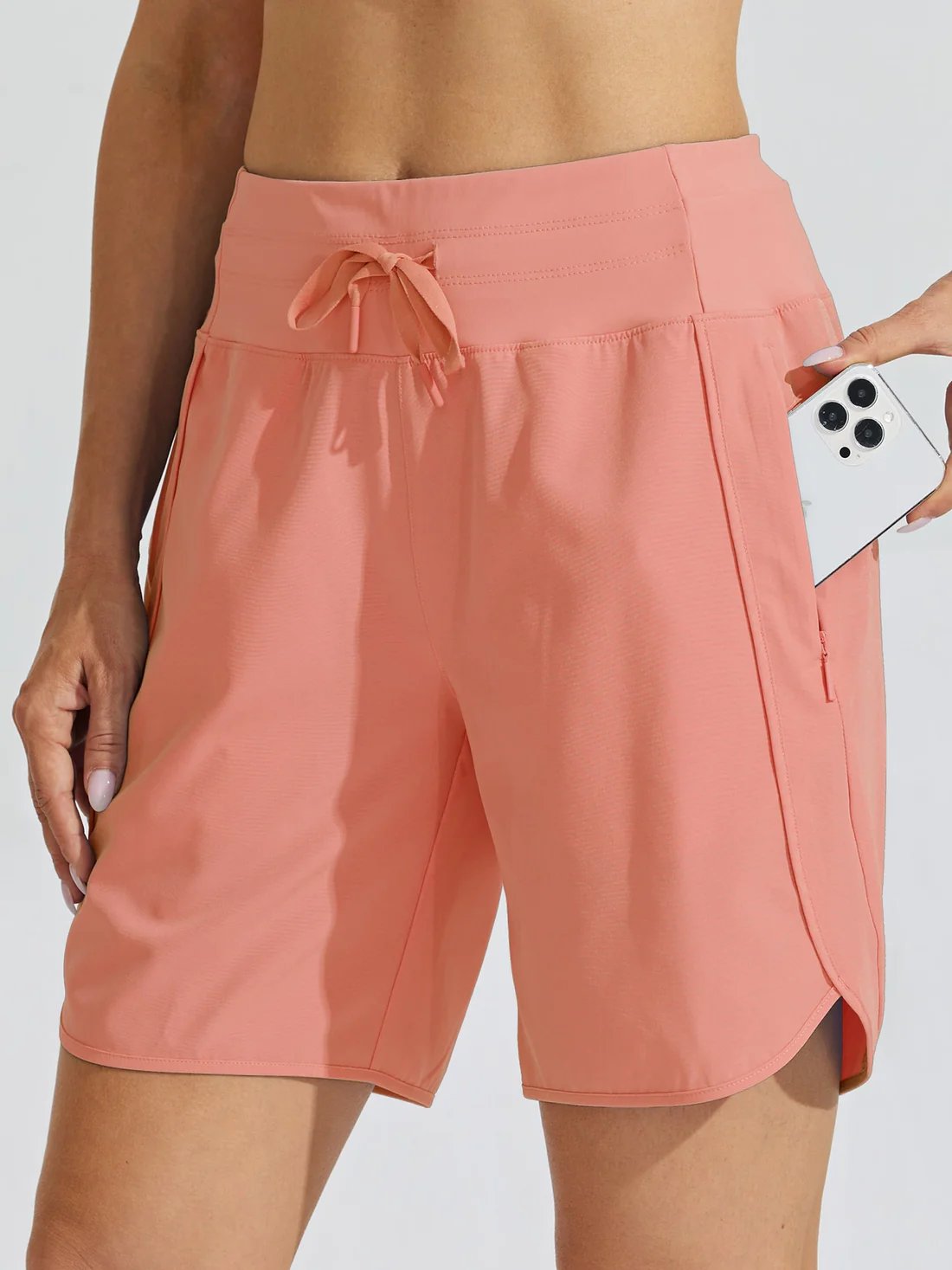 🌷🌷Hot Sale Women's Active 7 Inseam Athletic Long Running High Wasistband Shorts