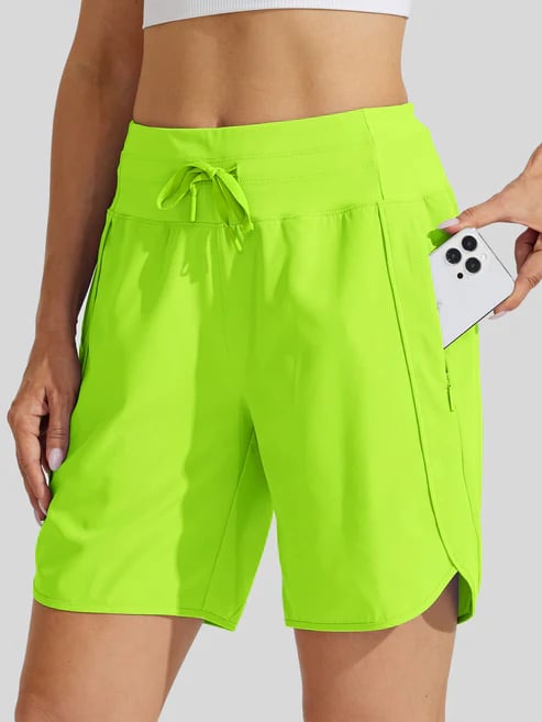 🌷🌷Hot Sale Women's Active 7 Inseam Athletic Long Running High Wasistband Shorts