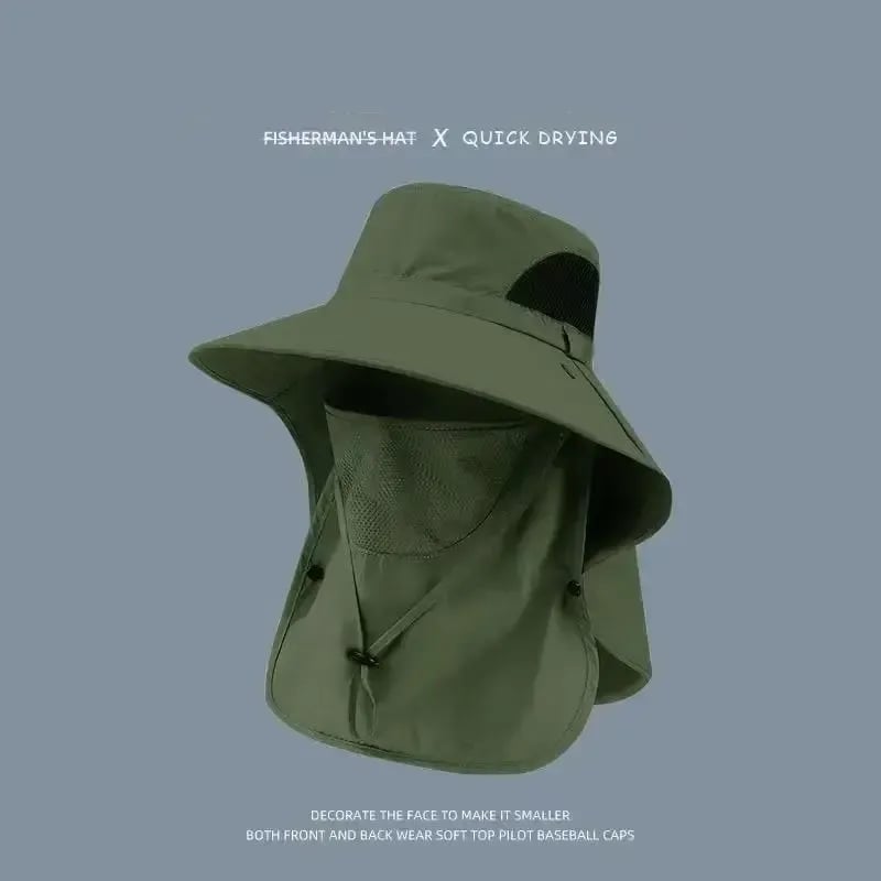 ⏳🔥Buy 1 Get 1 Free - Spring/Summer Fisherman's Hat Detachable Outdoor Fishing Face Covering Neck Protection