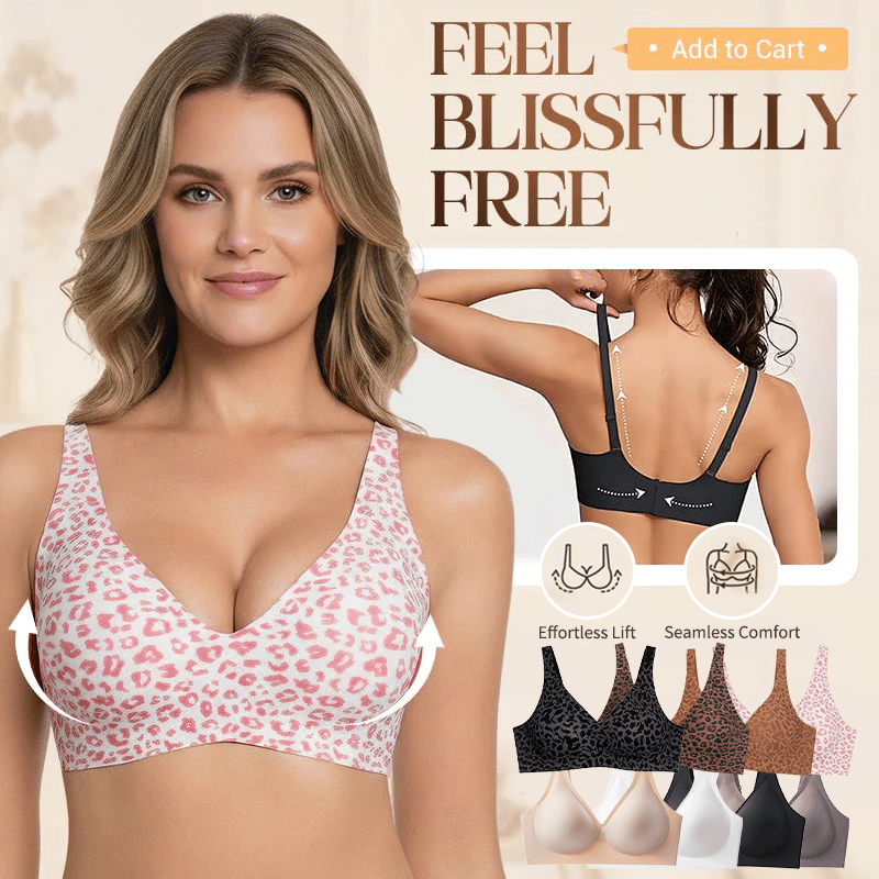 ⏳🔥LAST DAY SALE 49% OFF 🔥Super Firming Leopard Print Jelly  Bra | Women Wirefree Bras 👍No More Sagging Breasts