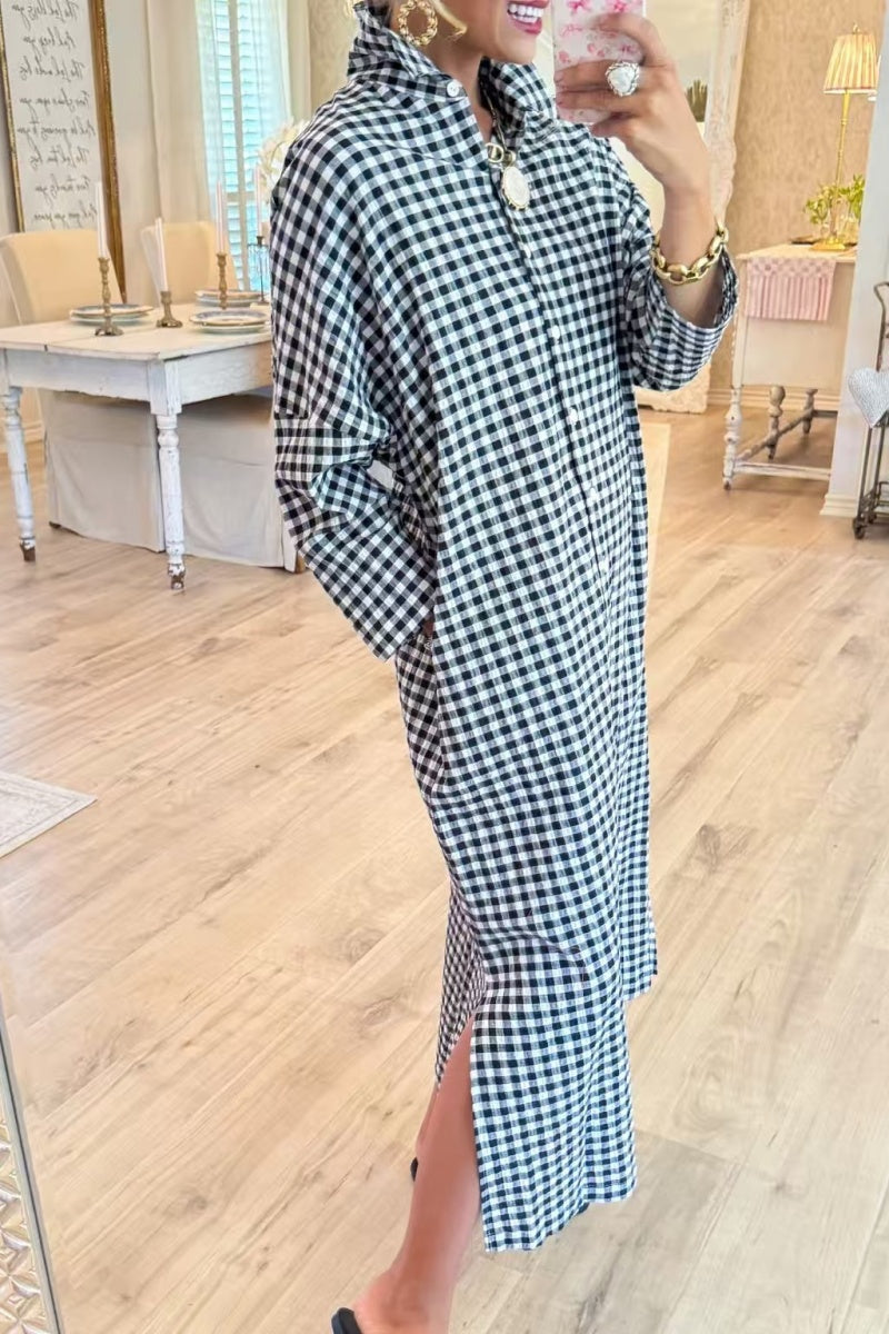 📦📦LAST DAY SAVE 49% ⏰Seersucker Gingham Maxi Dress