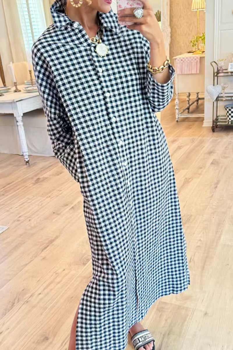 📦📦LAST DAY SAVE 49% ⏰Seersucker Gingham Maxi Dress