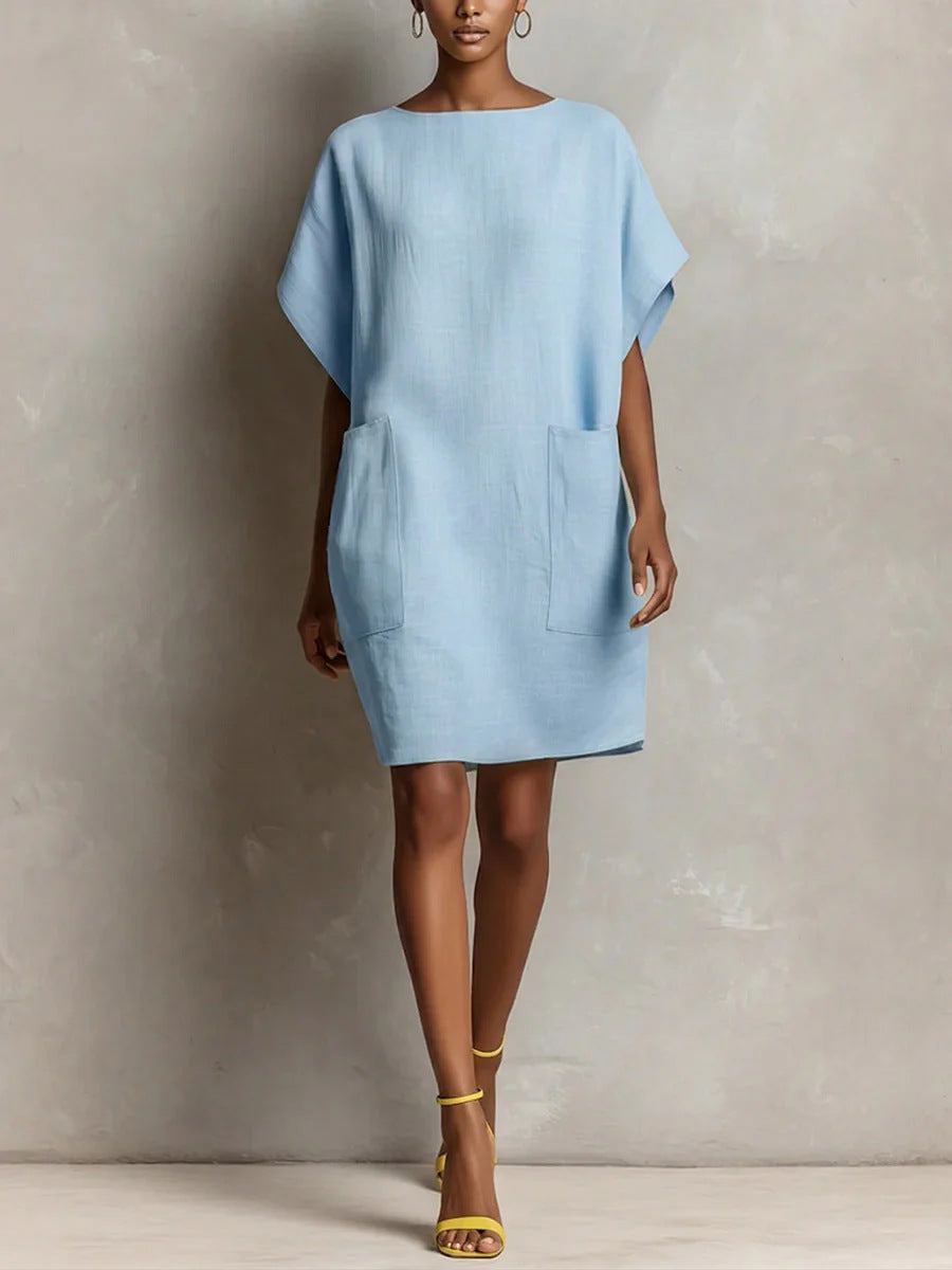 📦📦Mother's Day Sale 49% Off ⏰Effortless Linen-Blend Shift Dress