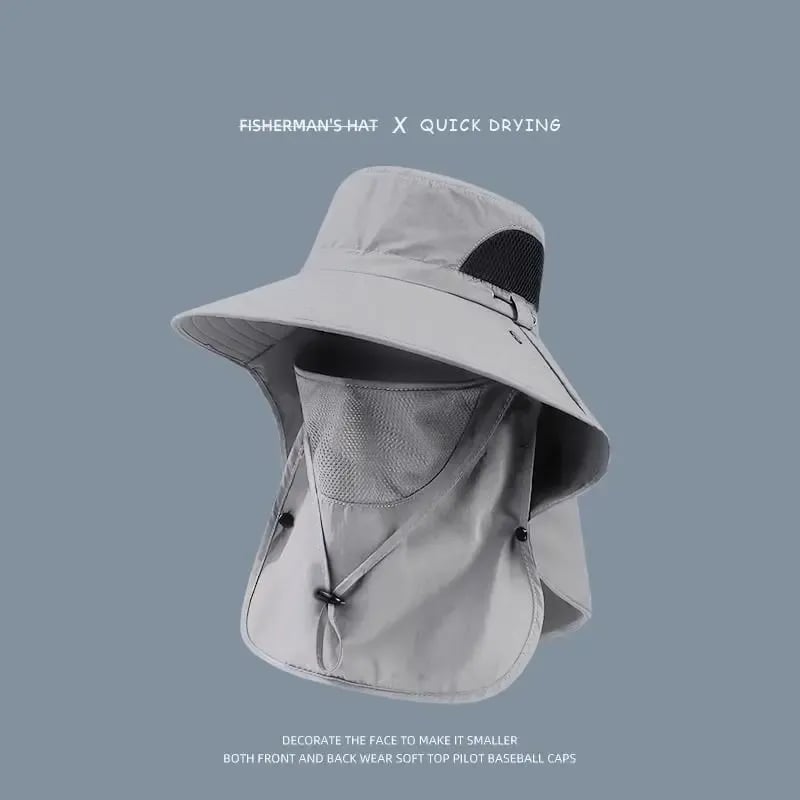 ⏳🔥Buy 1 Get 1 Free - Spring/Summer Fisherman's Hat Detachable Outdoor Fishing Face Covering Neck Protection