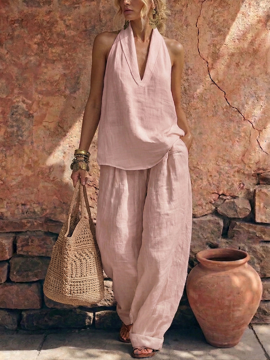 📦📦LAST DAY SAVE 49% ⏰Cozy Minimalist Loose-fit Cotton-linen Two-piece Set