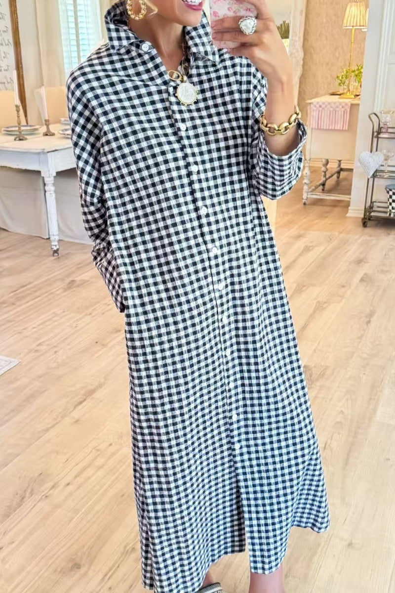📦📦LAST DAY SAVE 49% ⏰Seersucker Gingham Maxi Dress