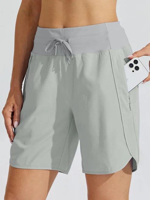 🌷🌷Hot Sale Women's Active 7 Inseam Athletic Long Running High Wasistband Shorts