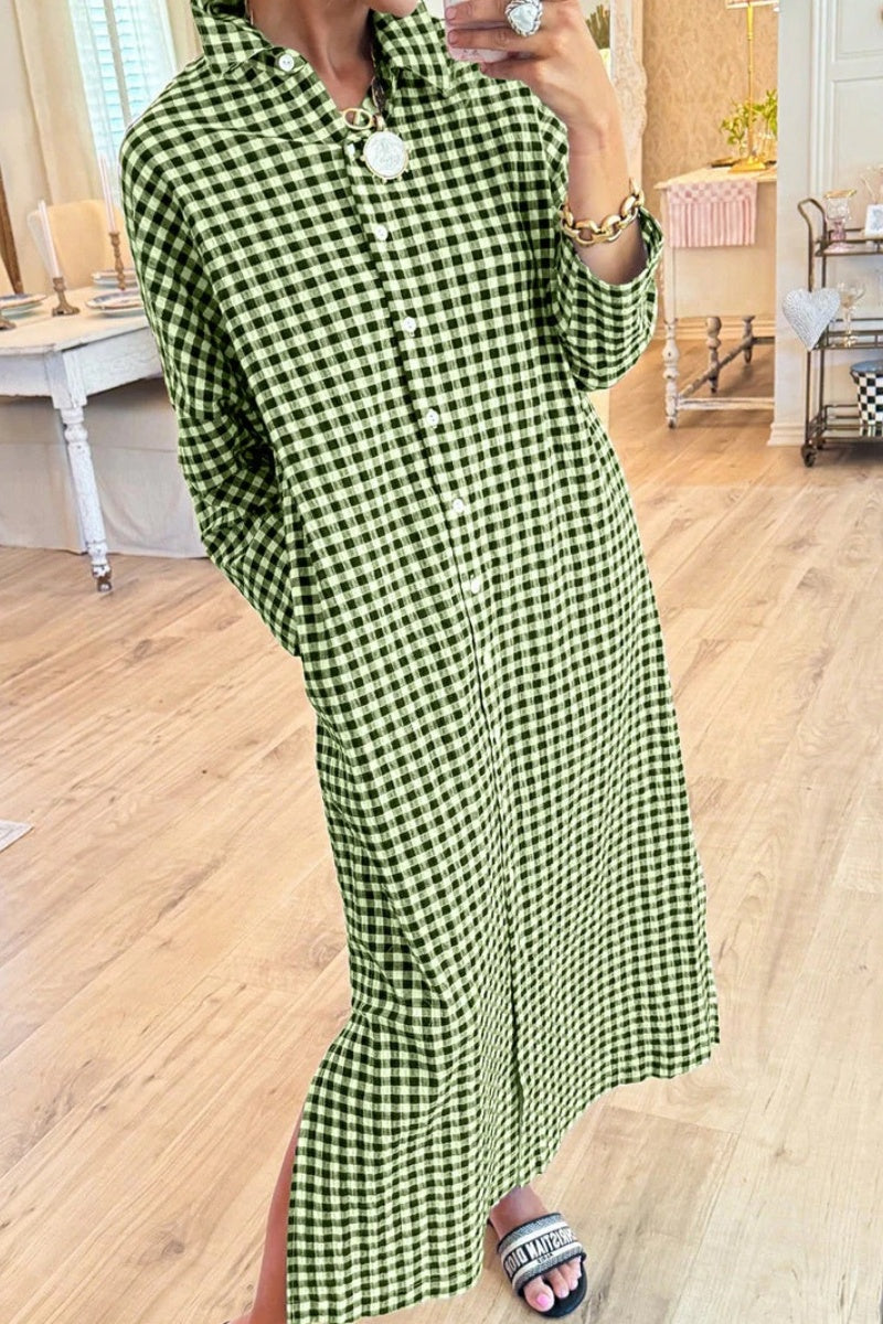 📦📦LAST DAY SAVE 49% ⏰Seersucker Gingham Maxi Dress
