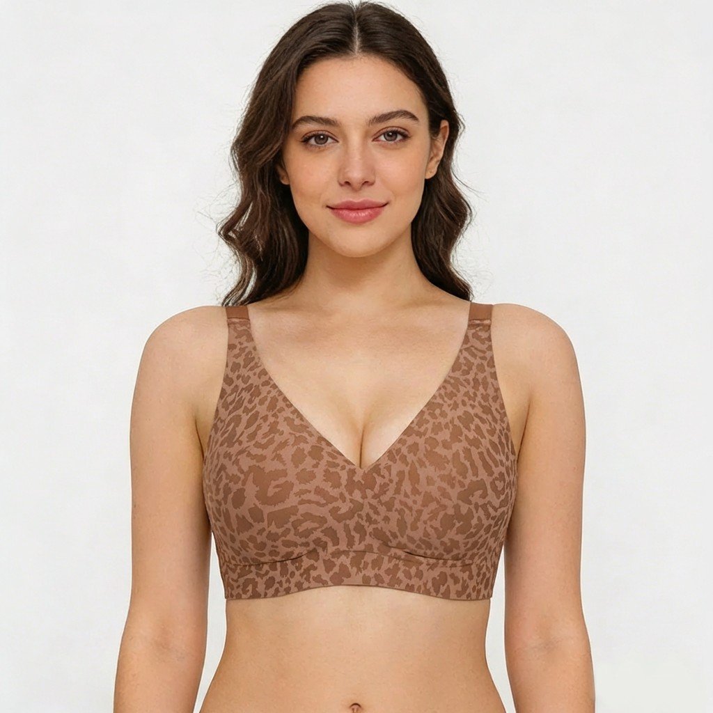 ⏳🔥LAST DAY SALE 49% OFF 🔥Super Firming Leopard Print Jelly  Bra | Women Wirefree Bras 👍No More Sagging Breasts