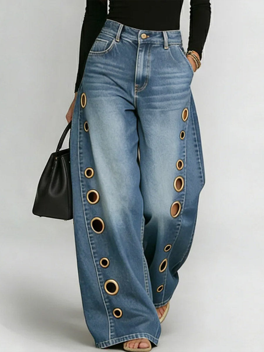 📦📦LAST DAY SAVE 49% ⏰Women's New High-waisted Casual Loose Wide-leg Jeans